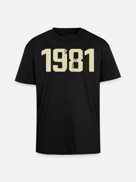 Jubilee 1981 - Unisex Oversized Heavyweight T-shirt - black