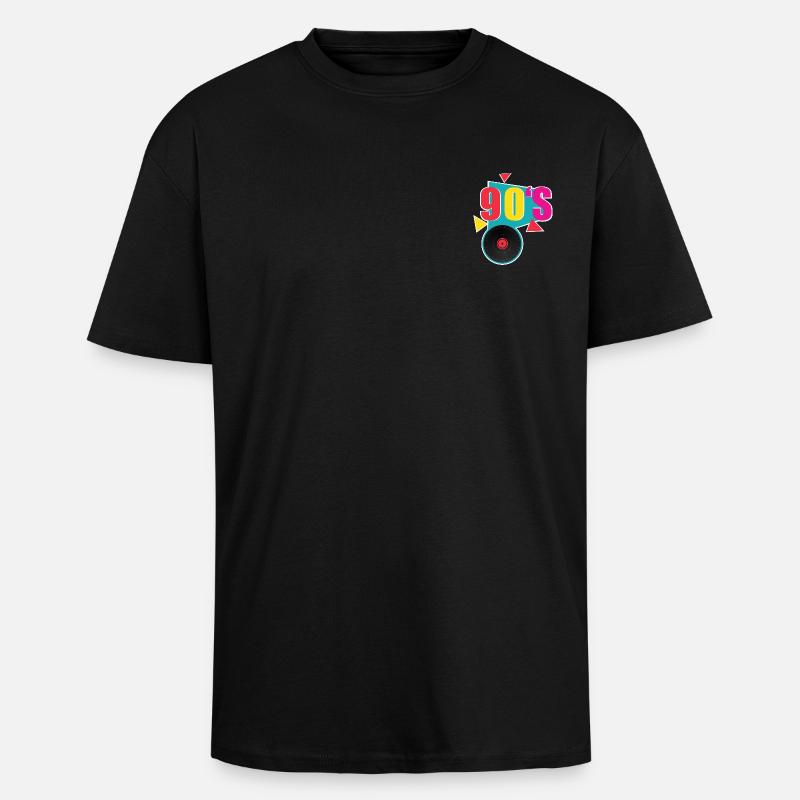 90's Retro - Oversized Heavyweight Unisex T-Shirt - Schwarz