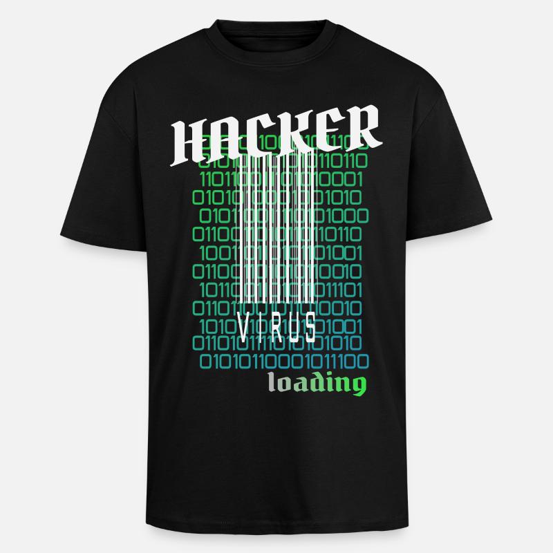 Anonymous, Hacker - Oversized Heavyweight Unisex T-Shirt - Schwarz