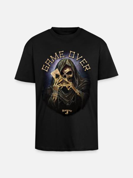 Alchemy England Reaper's Ace - Unisex Oversized Heavyweight T-shirt - black