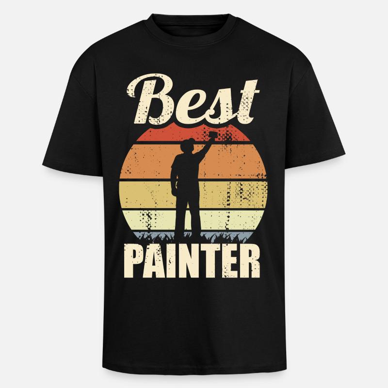 Bester Maler - Oversized Heavyweight Unisex T-Shirt - Schwarz