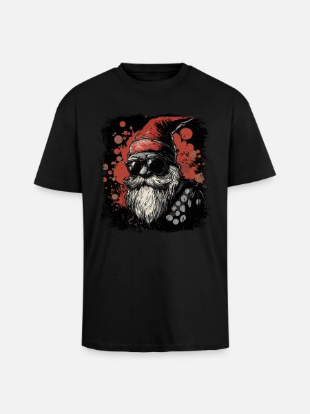 Garden Gnome Rocker - Unisex Oversized Heavyweight T-shirt - black