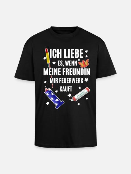 Pyro Freak - Oversized Heavyweight Unisex T-Shirt - Schwarz
