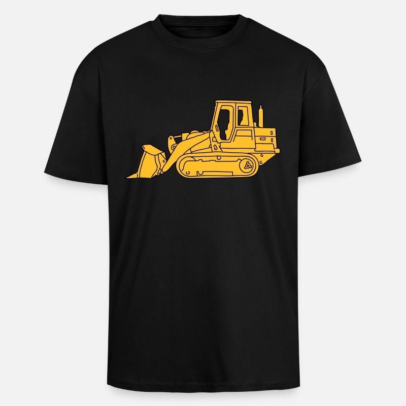Bulldozer Planierraube 2 - Oversized Heavyweight Unisex T-Shirt - Schwarz