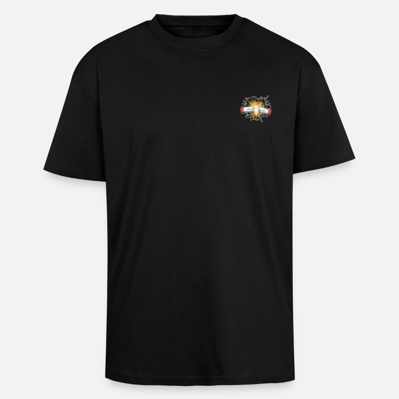 Firecracker Pyro - Oversized Heavyweight Unisex T-Shirt - Schwarz