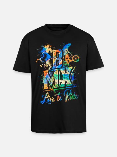 BMX Bike - BMX Riding - BMX for Kids - BMX - Unisex Oversized Heavyweight T-shirt - black