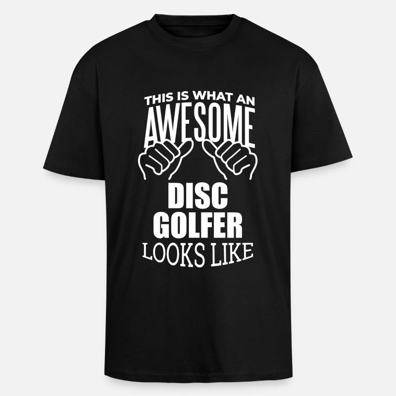 Discgolf - Oversized Heavyweight Unisex T-Shirt - Schwarz