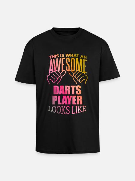 fléchettes - T-shirt unisexe oversize épais - noir
