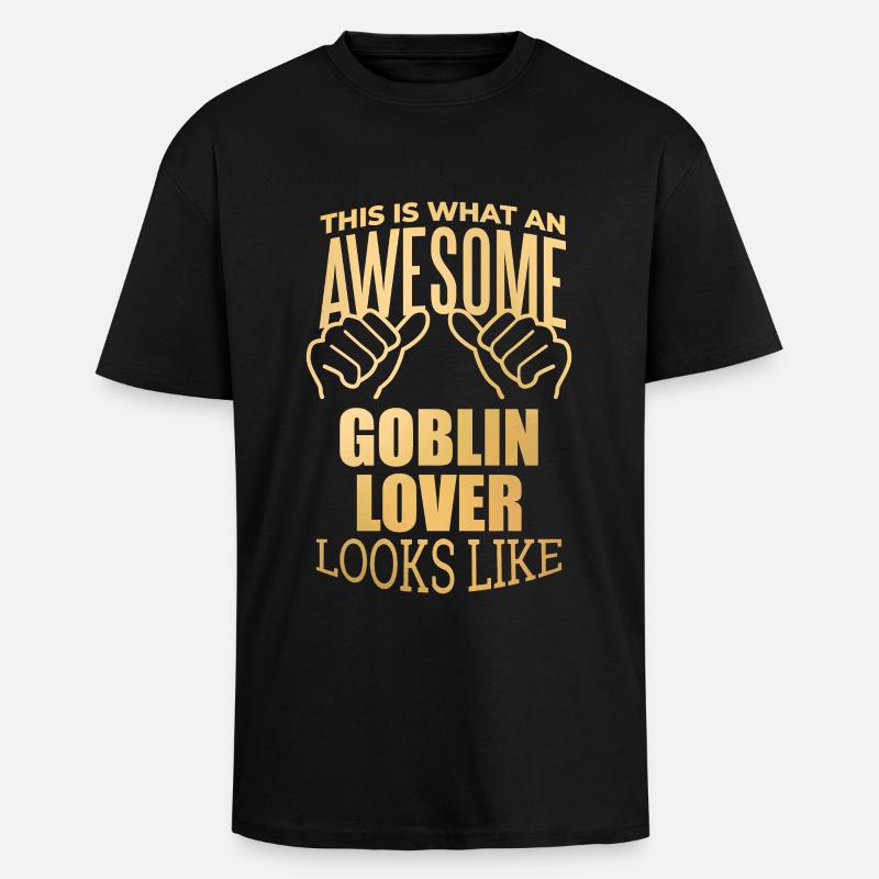 Kobold - Oversized Heavyweight Unisex T-Shirt - Schwarz