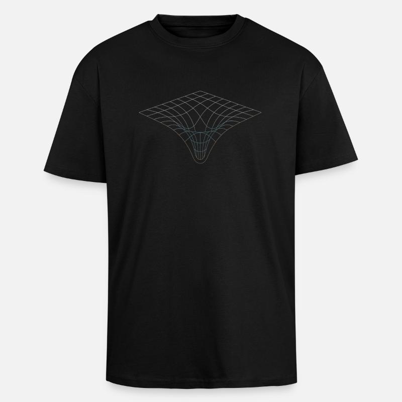 Relativity Geometry – Space-Time Curvature Physics - Unisex Oversized Heavyweight T-shirt - black