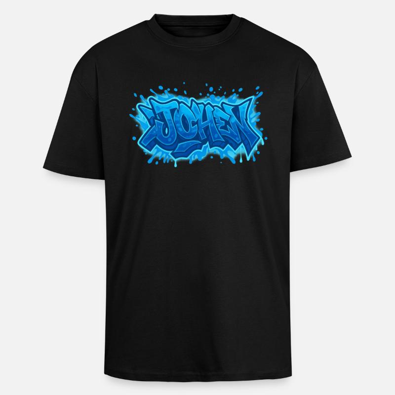 Graffiti JOHEN Name Gift Ideal Printable - Unisex Oversized Heavyweight T-shirt - black