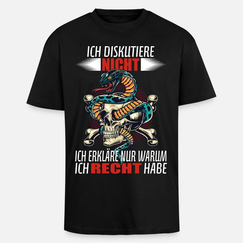 Je ne discute pas - j’explique juste... - T-shirt unisexe oversize épais - noir