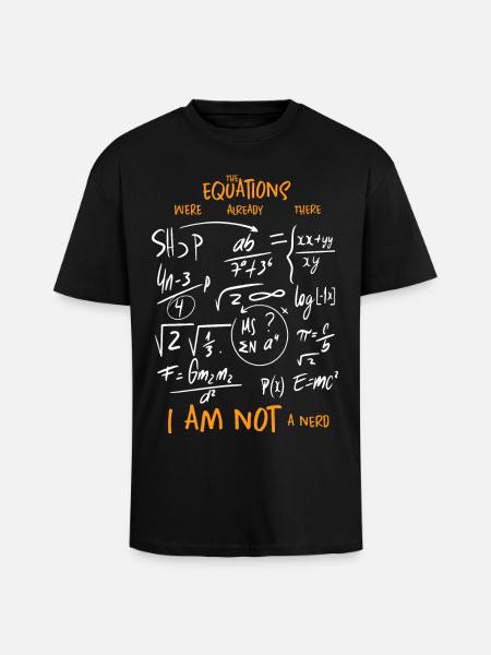 Mathematics equations - Unisex Oversized Heavyweight T-shirt - black