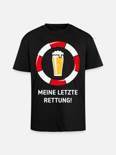 Mon dernier recours ! (Bière / Willibecher / NEG) - T-shirt unisexe oversize épais - noir