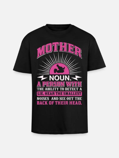 Mutter-Substantiv-Definition Lustiges Mutter-Power-Shirt - Oversized Heavyweight Unisex T-Shirt - Schwarz
