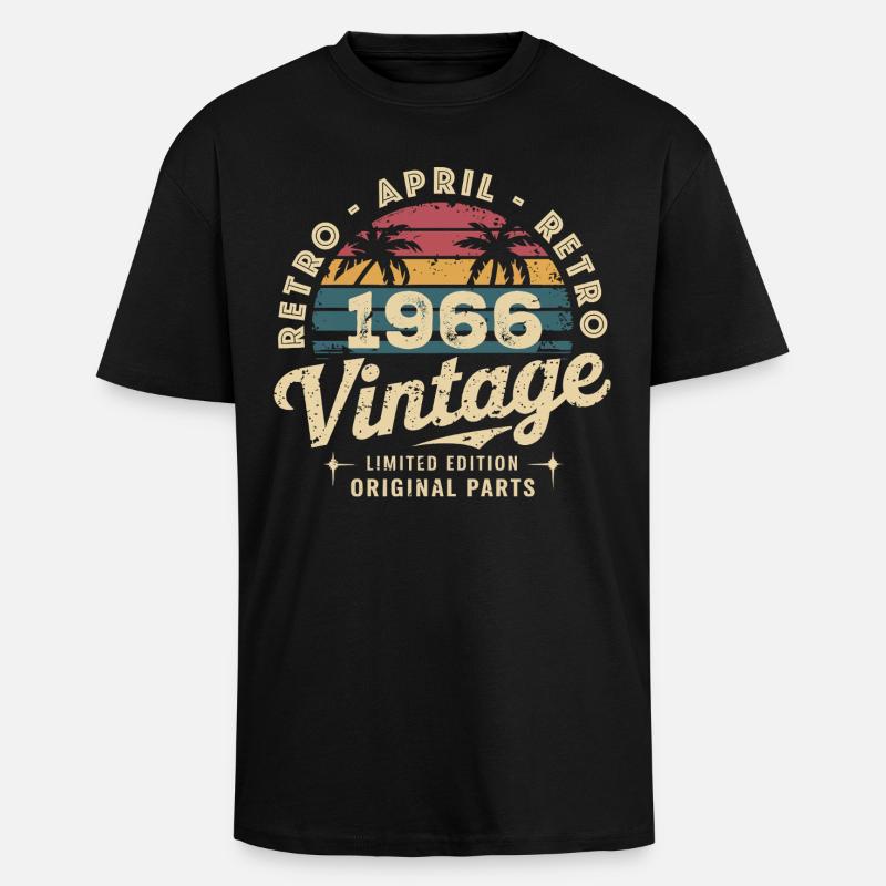 Avril 1966 - April 1966 - Unisex Oversized Heavyweight T-shirt - black