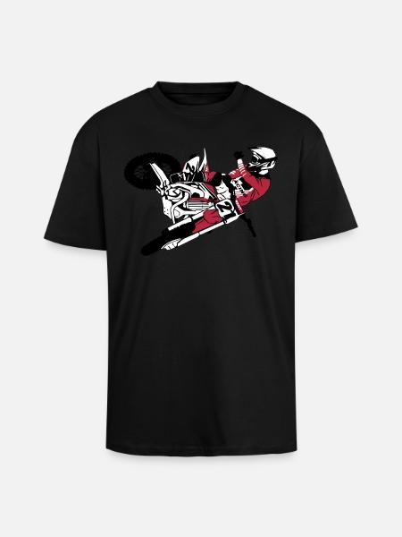 Moto Cross - motocross - Oversized Heavyweight Unisex T-Shirt - Schwarz