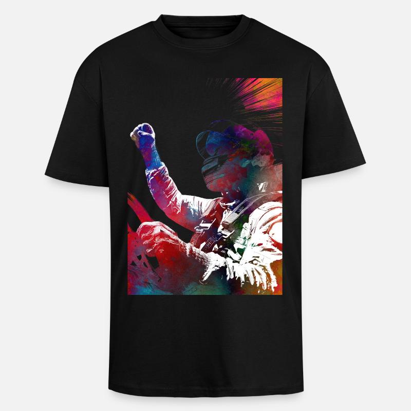 Course automobile #racing #sport - T-shirt unisexe oversize épais - noir