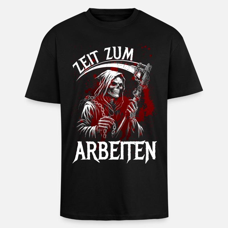 Il est temps de travailler - T-shirt unisexe oversize épais - noir