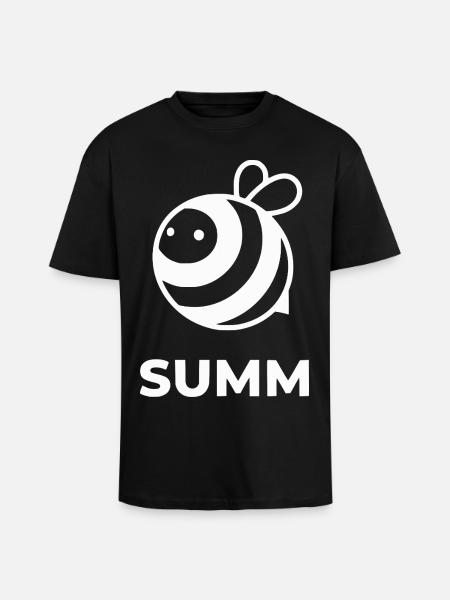 Summende Biene Icon-Design - Oversized Heavyweight Unisex T-Shirt - Schwarz