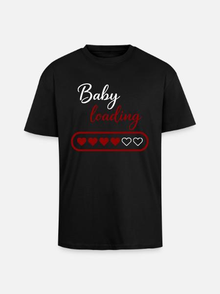 Baby loading - Unisex Oversized Heavyweight T-shirt - black