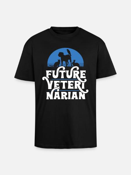 Future Veterinarian - Unisex Oversized Heavyweight T-shirt - black
