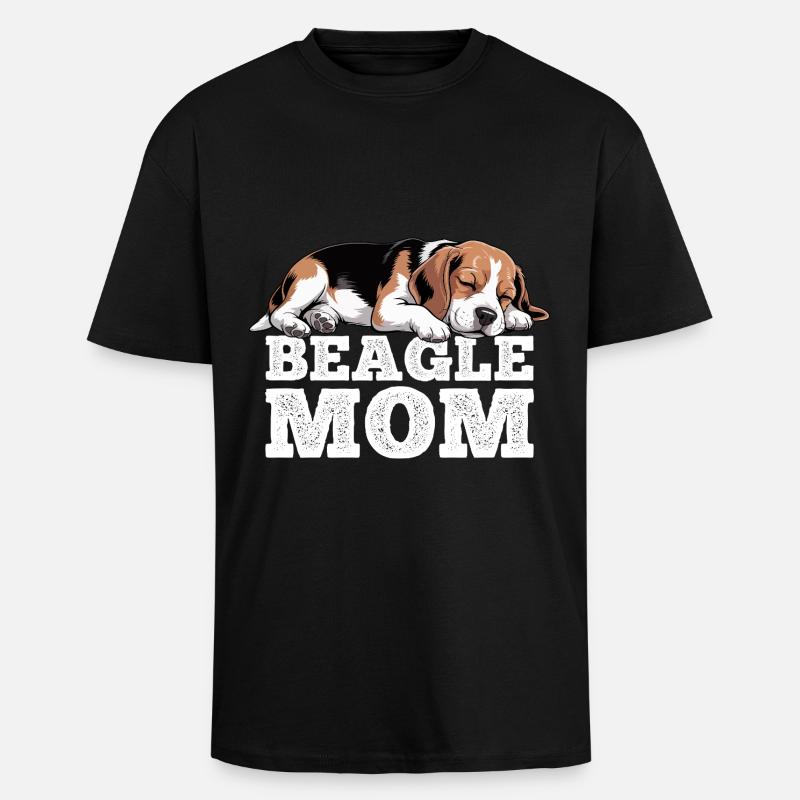 Beagle Mama - Oversized Heavyweight Unisex T-Shirt - Schwarz