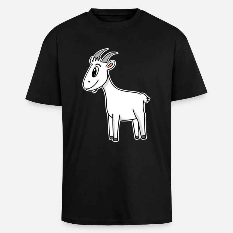 Goat Goat Goat - Unisex Oversized Heavyweight T-shirt - black