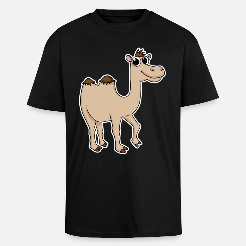 Kamel - Oversized Heavyweight Unisex T-Shirt - Schwarz