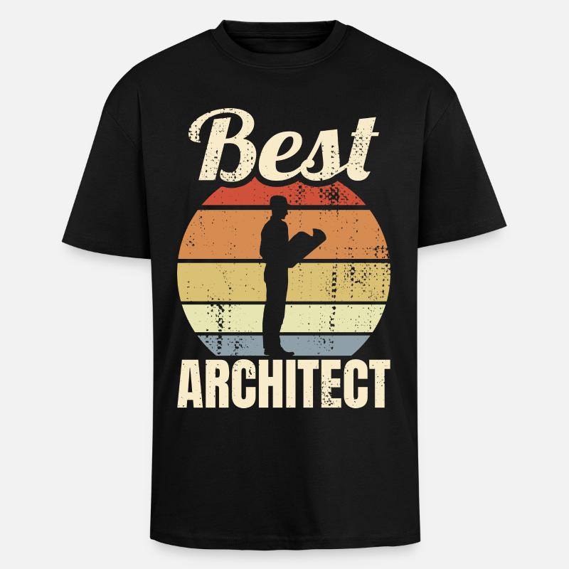 Toller Architekt - Oversized Heavyweight Unisex T-Shirt - Schwarz