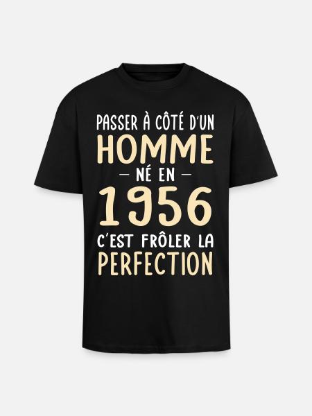 Geboren 1956 – Nahezu Perfektion - Oversized Heavyweight Unisex T-Shirt - Schwarz