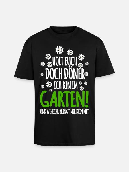 Gärtnerin Im Garten - Oversized Heavyweight Unisex T-Shirt - Schwarz