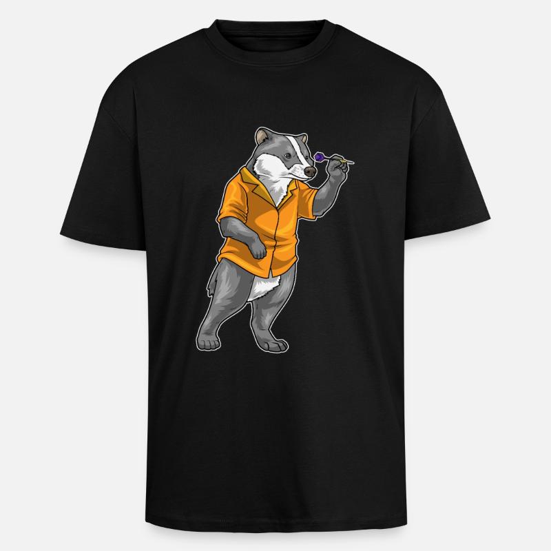 Badger Dart Dart - Unisex Oversized Heavyweight T-shirt - black