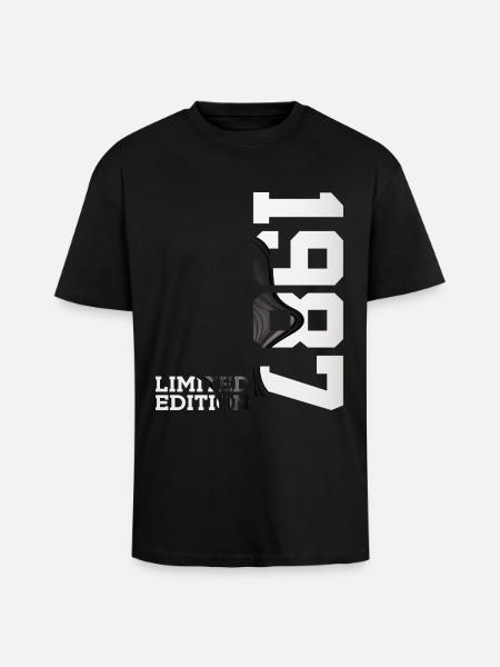 LIMITED EDITION 1987 39TH BIRTHDAY - Unisex Oversized Heavyweight T-shirt - black