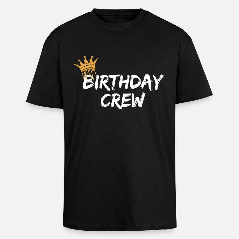 Équipe d’anniversaire - T-shirt unisexe oversize épais - noir