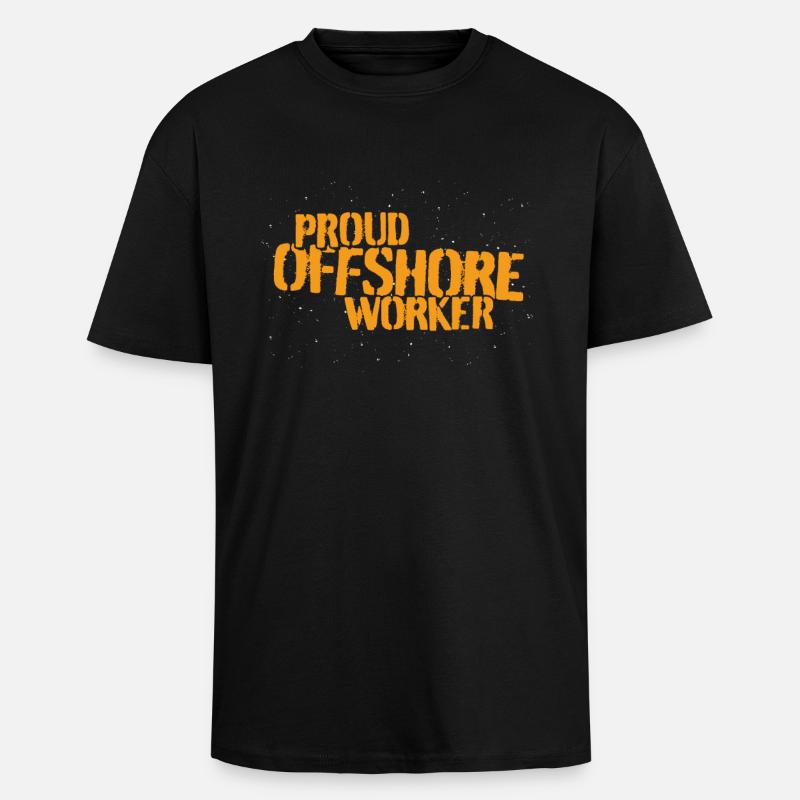 Fier travailleur offshore - T-shirt unisexe oversize épais - noir