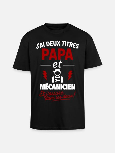 Idea per un regalo di Natale per la Festa del Papà per papà e meccanico - T-shirt unisex oversize pesante - nero