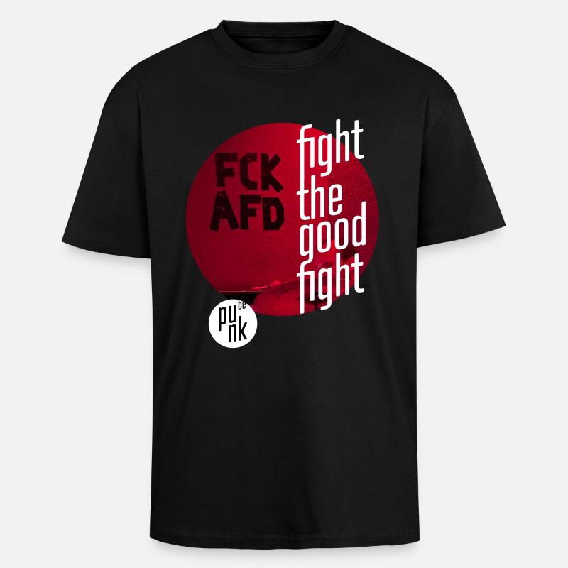 ThinkBick_Fight_the_good_fight_2026_3 - T-shirt unisexe oversize épais - noir