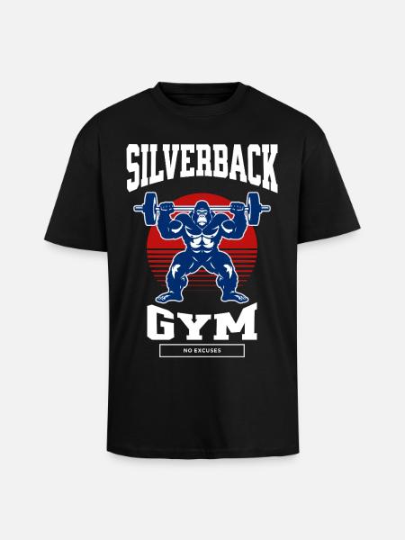 Gym Shirt – Silverback Gym - Unisex Oversized Heavyweight T-shirt - black