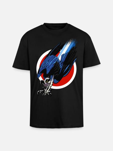 Osprey Turbo Hawk - Oversized Heavyweight Unisex T-Shirt - Schwarz