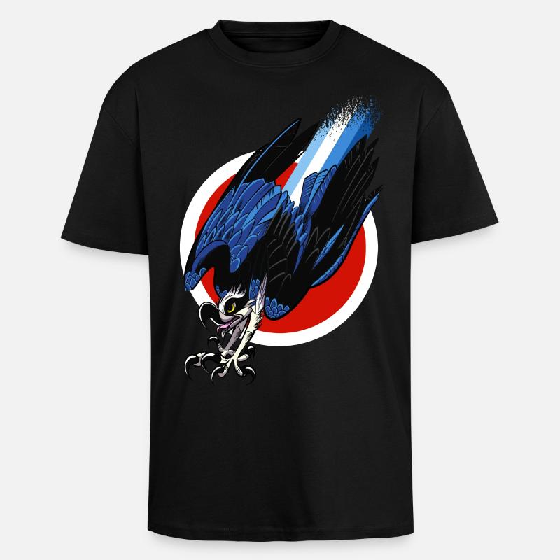 Osprey Turbo Hawk - Oversized Heavyweight Unisex T-Shirt - Schwarz
