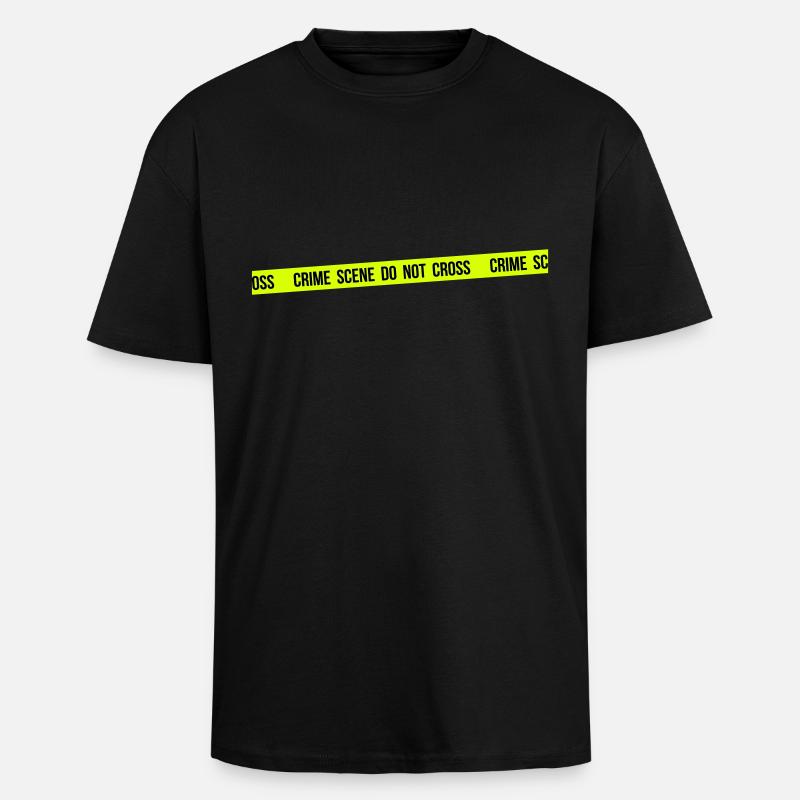 Crime scene do not cross - T-shirt unisexe oversize épais - noir