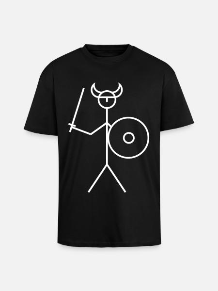 Viking - Oversized Heavyweight Unisex T-Shirt - Schwarz