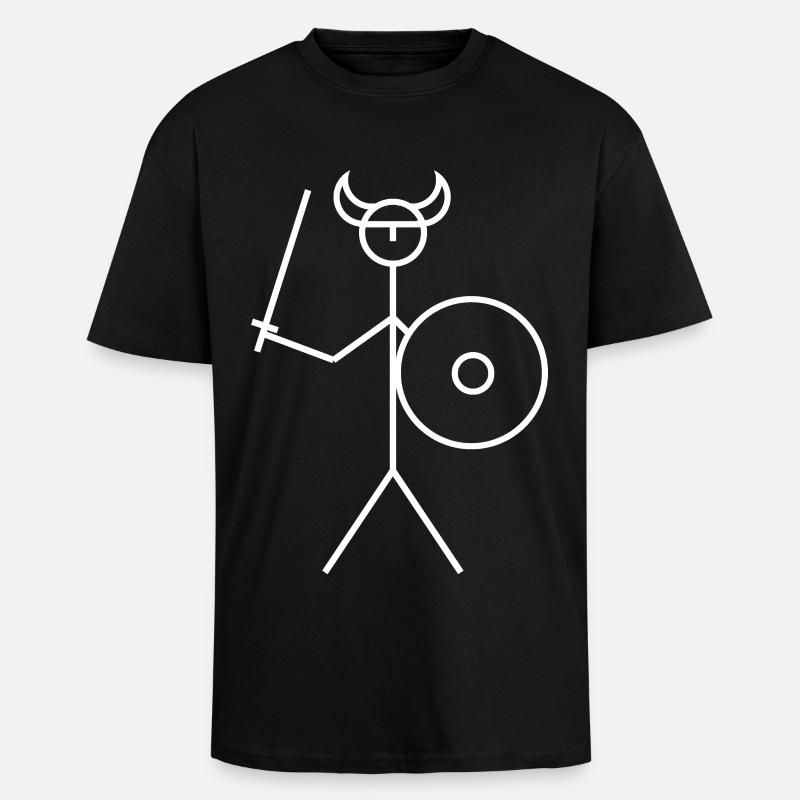 Viking - Oversized Heavyweight Unisex T-Shirt - Schwarz