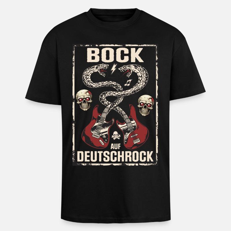 Bock auf Deutschrock - Oversized Heavyweight Unisex T-Shirt - Schwarz