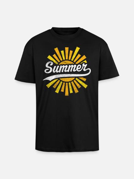 Summer Sun - Unisex Oversized Heavyweight T-shirt - black