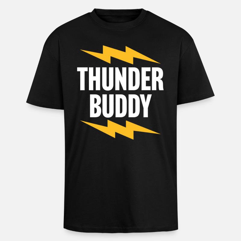 Thunder Buddy - Unisex Oversized Heavyweight T-shirt - black