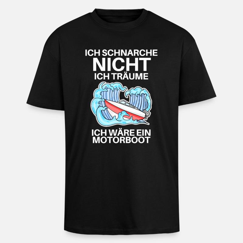 Motorboot Boote Boot - Oversized Heavyweight Unisex T-Shirt - Schwarz