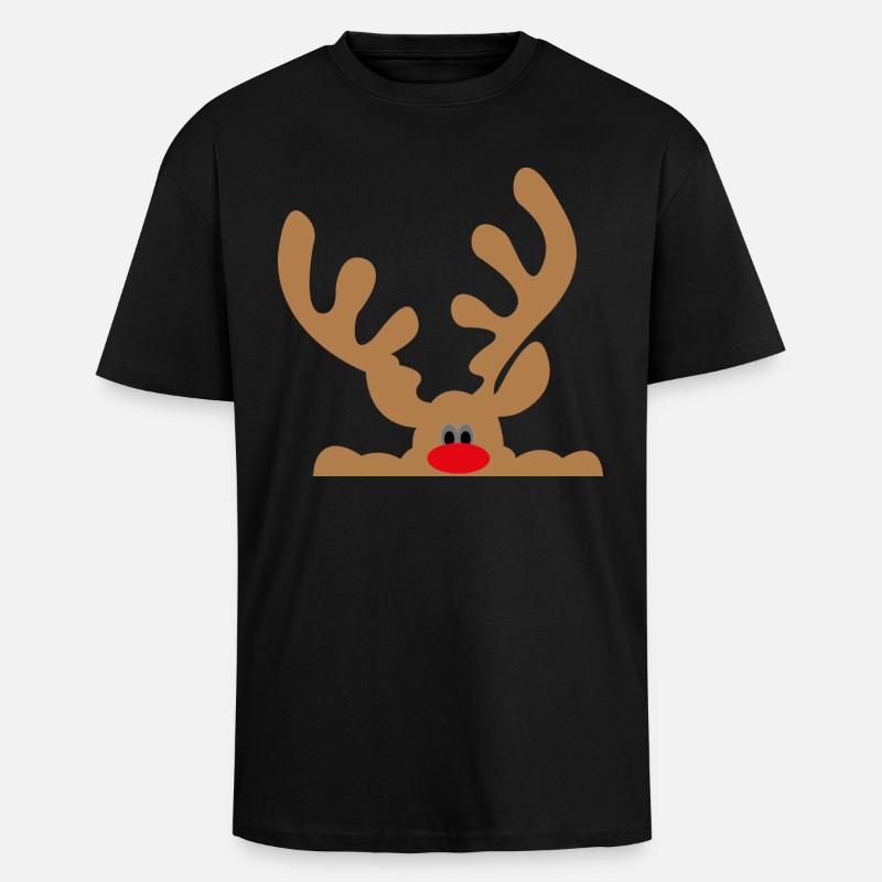 Moose - Unisex Oversized Heavyweight T-shirt - black