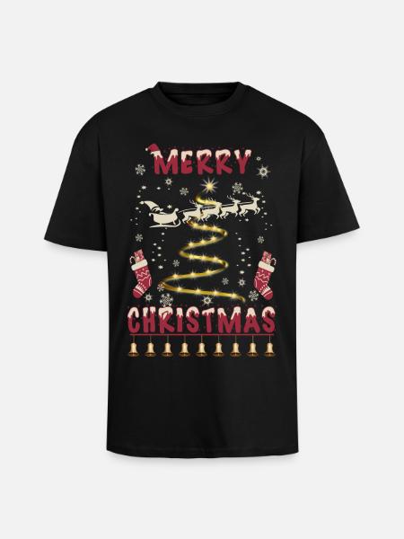 Joyeux Noël - T-shirt unisexe oversize épais - noir